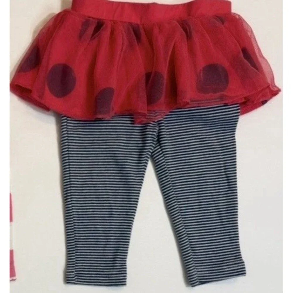 Carter’s Baby Girl Leggings Bundle 6M – 3 Pairs Skirted Pants Whale Unicorns